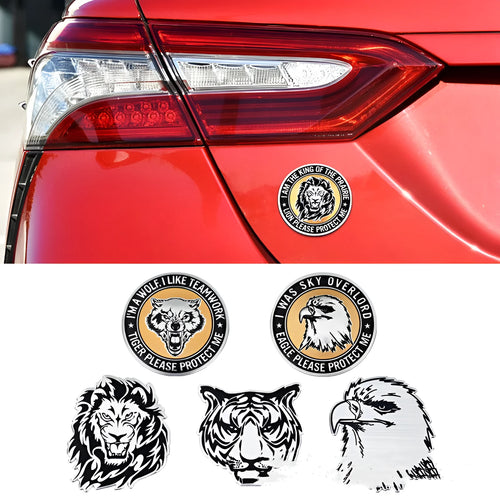 Aluminium car body decorative sticker with animal motif designs for vehicle customisation