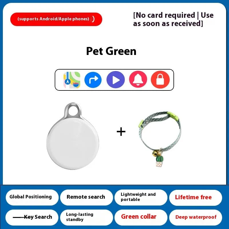 Pet GPS tracking device with collar attachment for cats and dogs