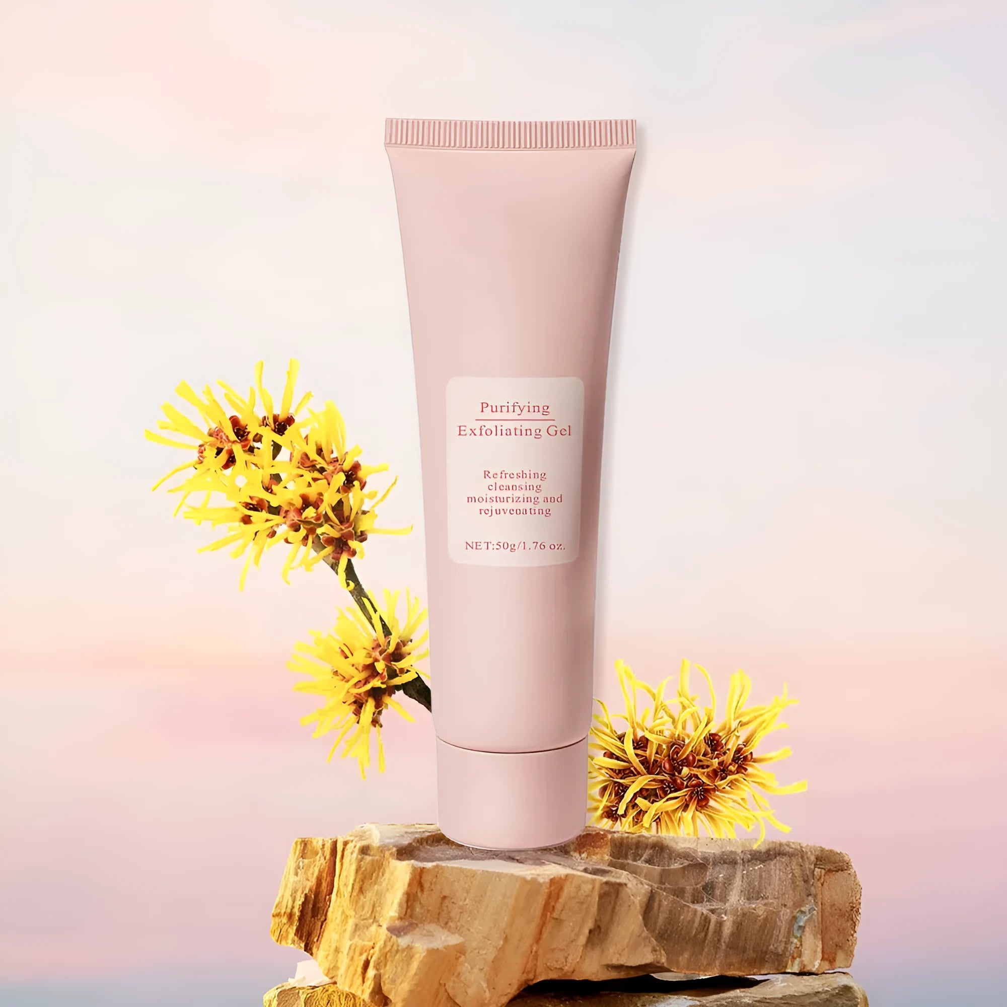 132g moisturising facial exfoliating gel scrub in container for universal skin types