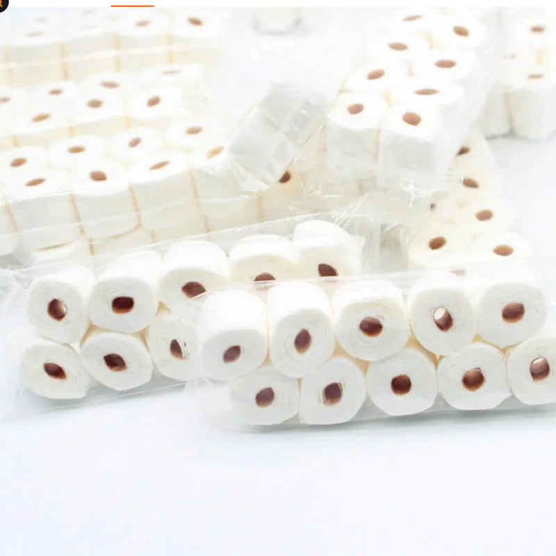 Miniature paper simulated toilet paper roll model for children, showing 30mm width and 80mm height.