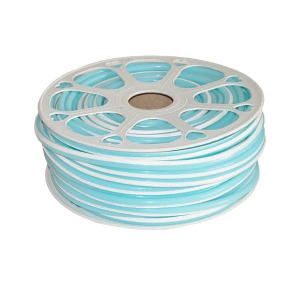 Flexible silicone neon light bar showing 8mm width and available in multiple colours on 50 metre roll
