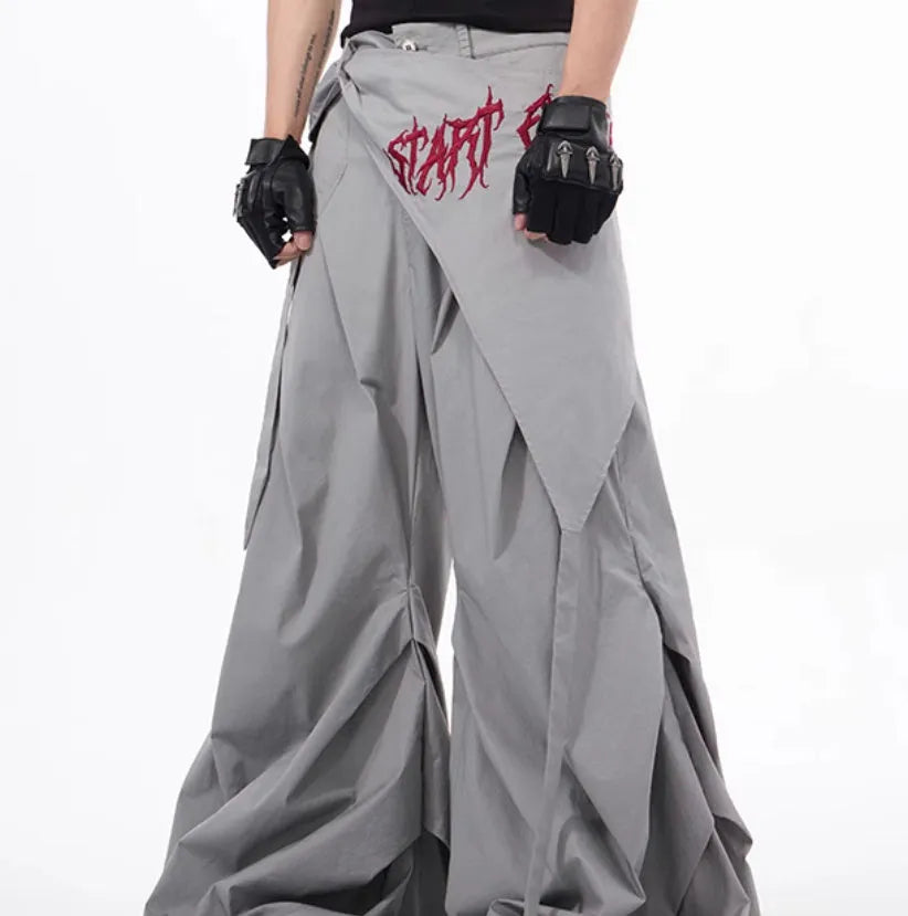 Boys wide-leg trousers in Korean style black and grey options