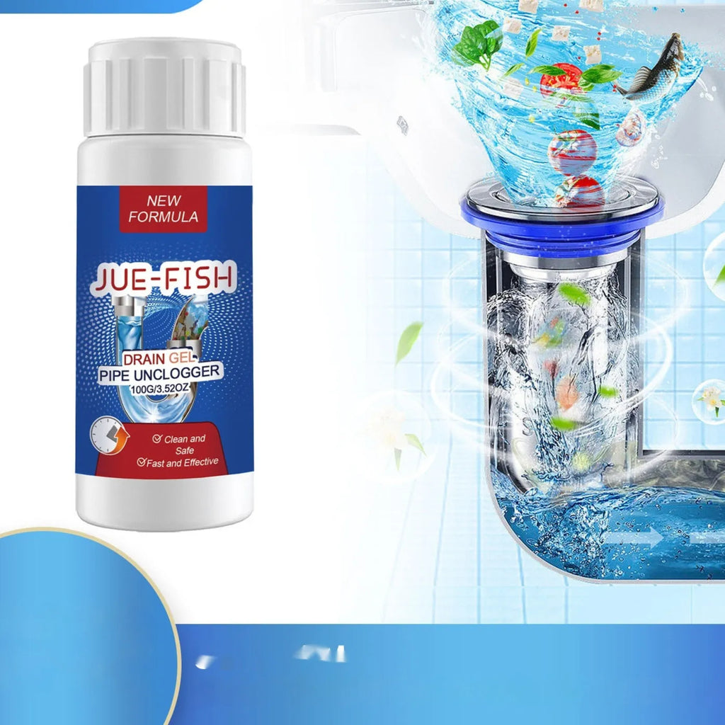 100g pipe dredge agent cleaner for sewer and toilet odour removal in a white container