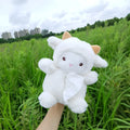 Plush cartoon lamb car tissue box holder for vehicle or home decoration