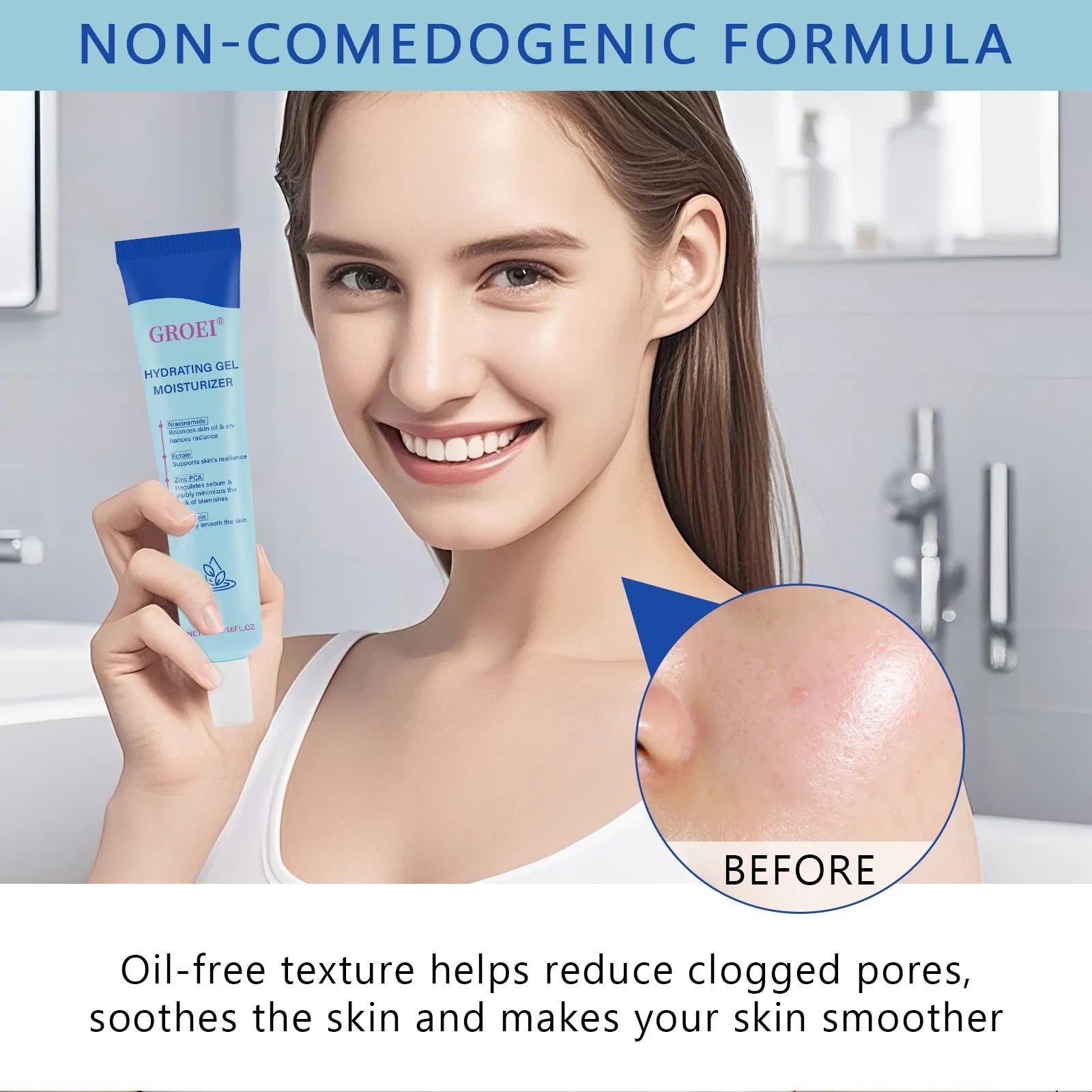 50ml hyaluronic acid moisturising gel with pump dispenser