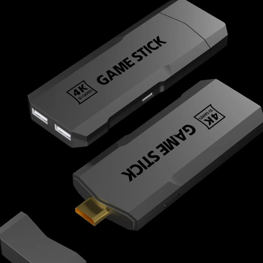 HD home TV game console with wireless 4K connectivity and HDMI cable on television stand