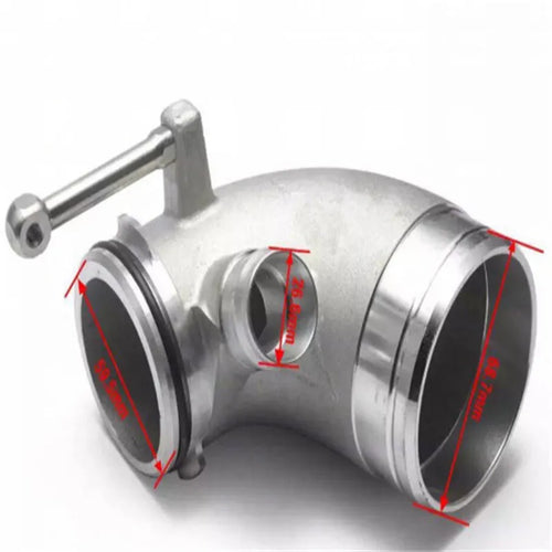 Aluminium alloy 90-degree turbo elbow pipe for car lateral engine modification