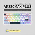 Three-mode mechanical keyboard with hot-swappable design in black grey yellow colour options