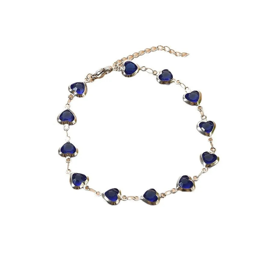 Stainless steel geometric heart bracelet in multiple colour options