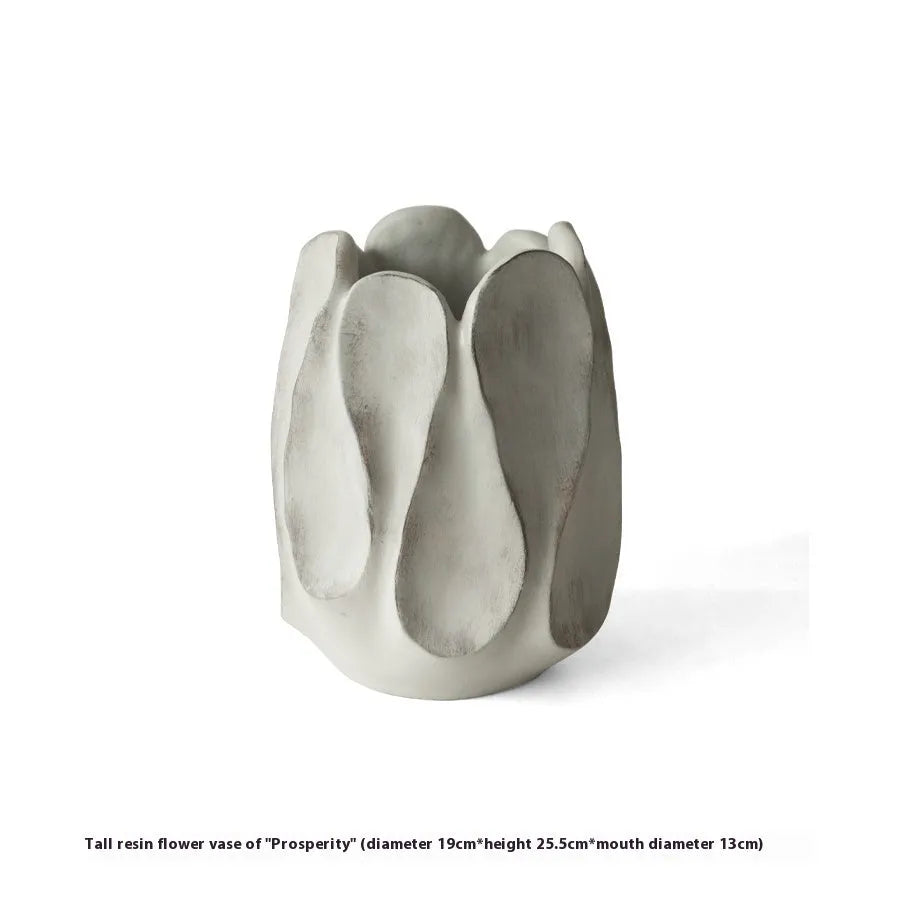 Irregular ceramic vase in contemporary art style for flower arrangements