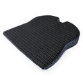 Memory foam seat cushion with adjustable straps in black, grey and creamy white colours