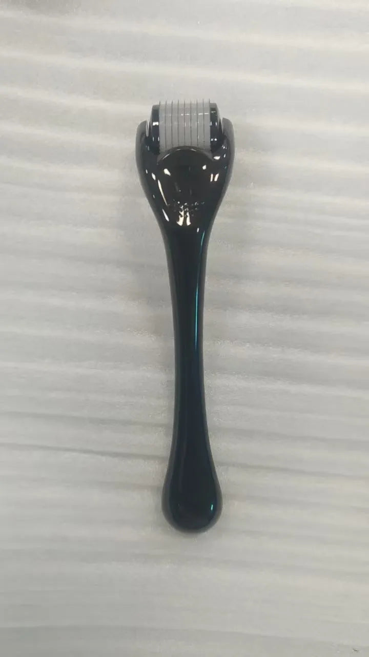 540 micro needle dermaroller roller with black handle and coloured wheel showing needle specification