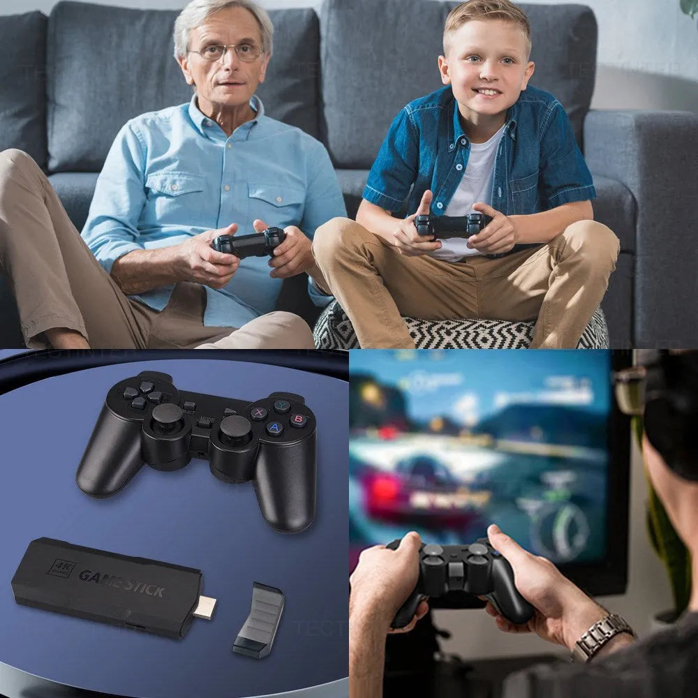 HD home TV game console with wireless 4K connectivity and HDMI cable on television stand