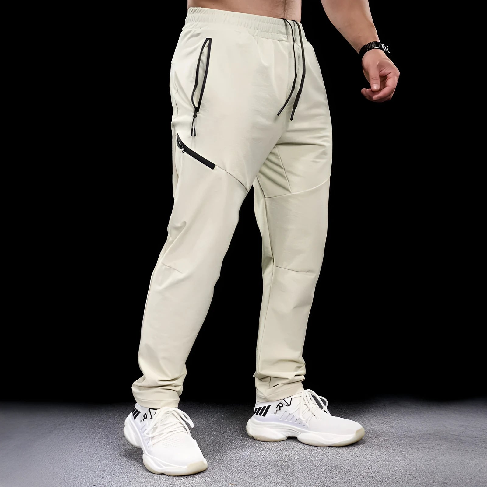 Men's waterproof quick-drying workout trousers in nylon fabric available in multiple colours and sizes
