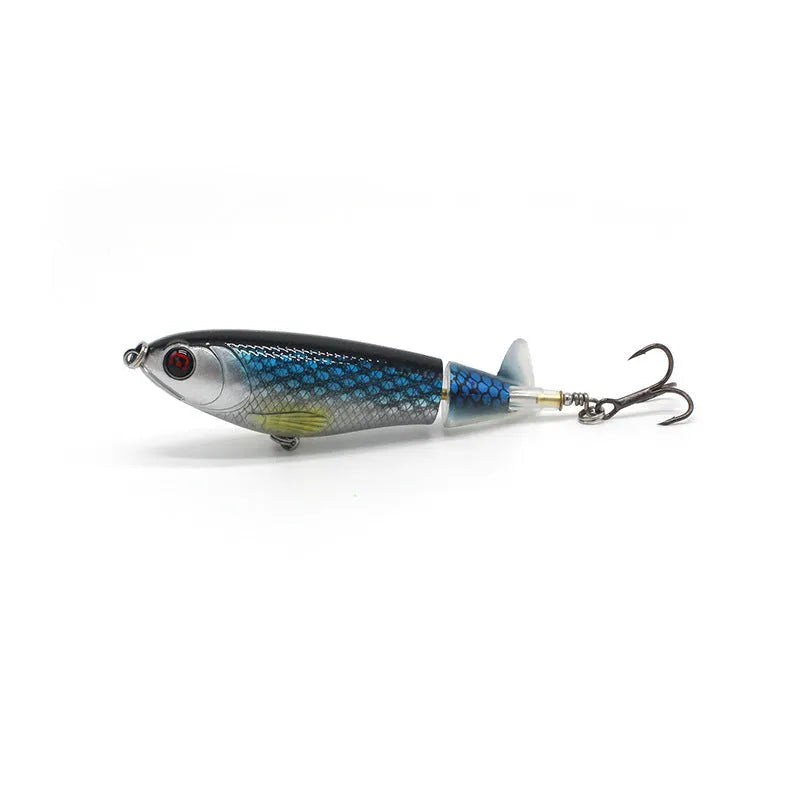 7.5cm long bionic fishing lure bait for road fishing shown in one of its five colour variations