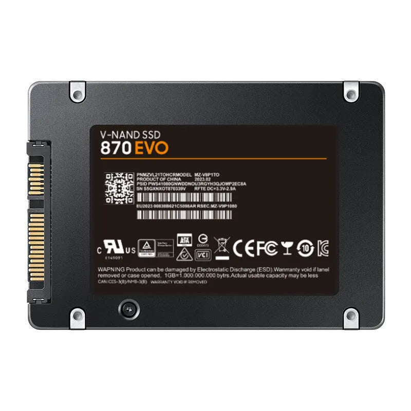 Samsung 870 EVO 2.5-inch SATA III internal solid state drive for PC upgrade.