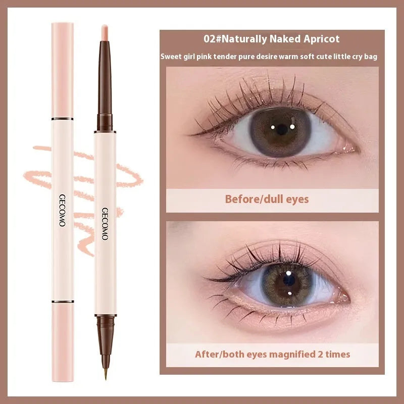 Stereoscopic Star Eyes double headed silkworm eyeliner pen in pearlescent liquid formula
