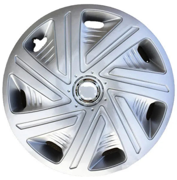 Universal ABS plastic wheel hub cover in monochrome finish for 13-16 inch car wheels