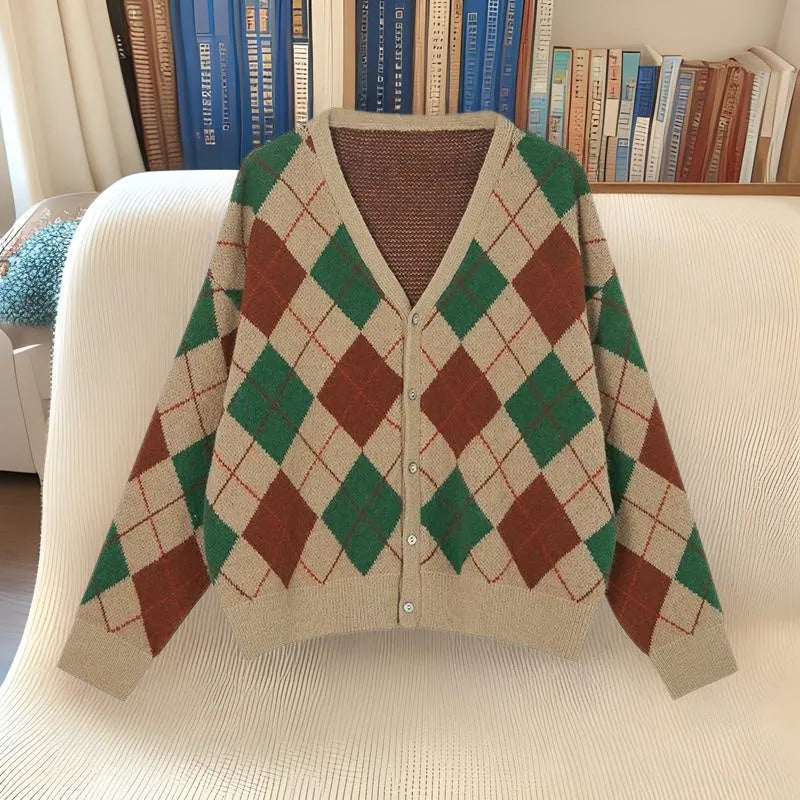 Acrylic knitted casual cardigan coat in macaron colour options with regular sleeves