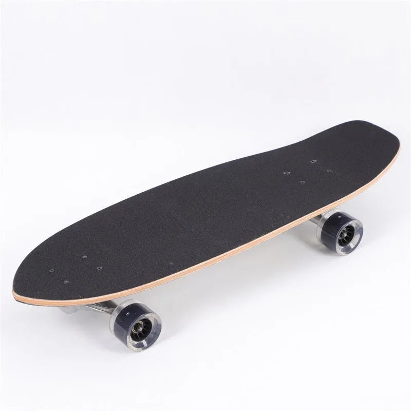 White maple wood street scooter with 31-inch deck for urban commuting