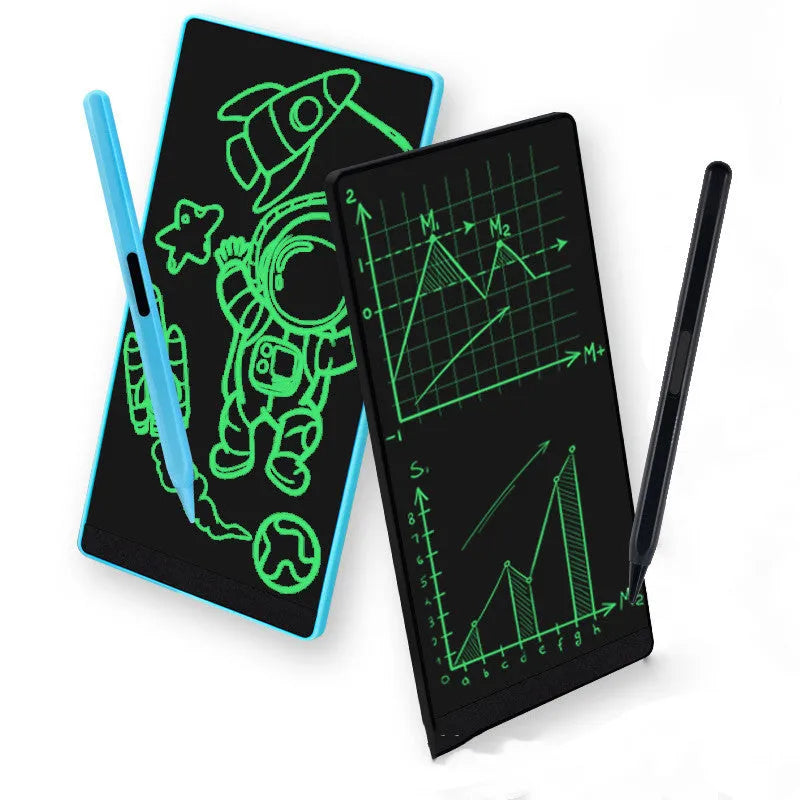 Blue LCD handwriting board with 6.5 inch screen and stylus for student writing