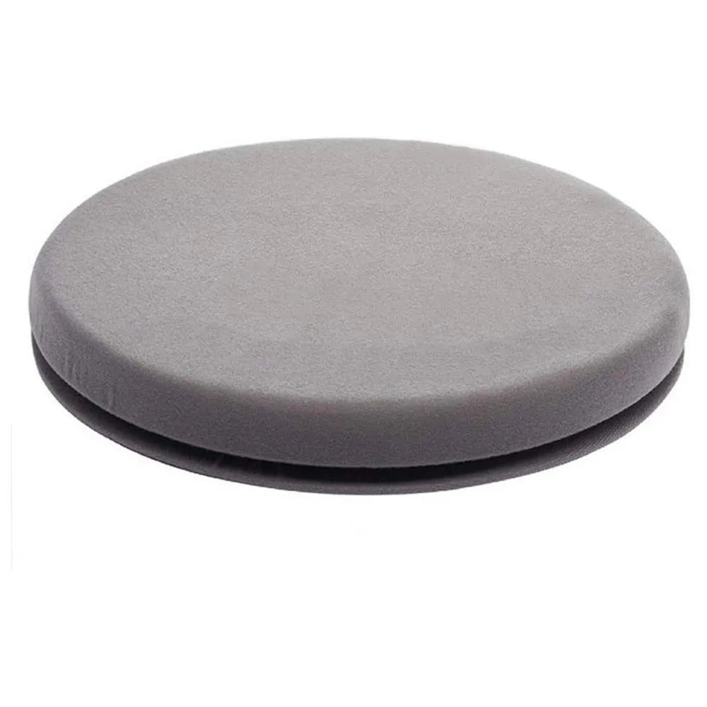 Car seat cushion with 360 rotation and non-slip base made of slow rebound sponge and plush cloth