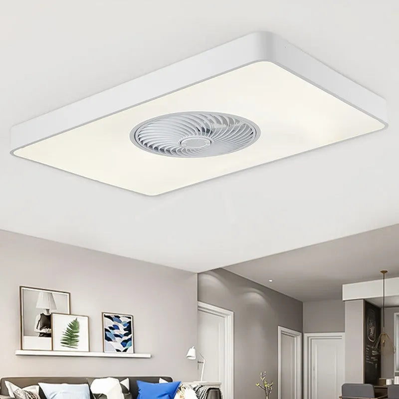 Nordic style ceiling fan lamp with solid wood construction and integrated LED lighting in three design options