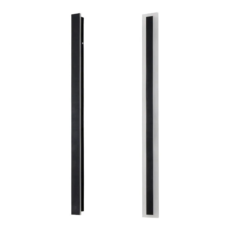 Outdoor straight LED strip wall lamp with wrought iron shell, 150cm length, IP65 waterproof rating