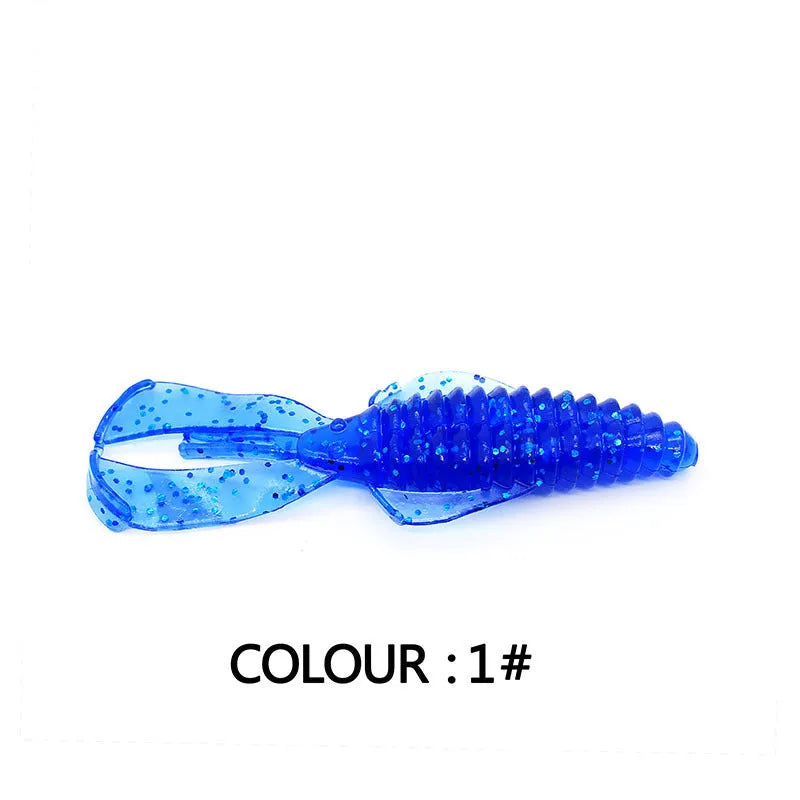 Soft plastic PVC fishing lure measuring 8cm with simulation bait design in multiple colour options