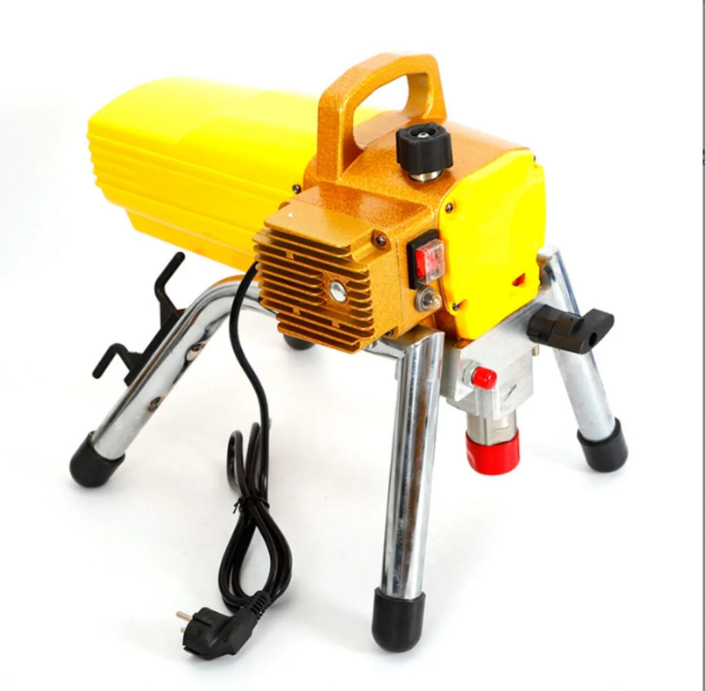 Blue portable electric airless spray painting machine with spray gun and 50cm extension rod
