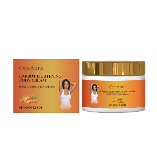 100g tube of Carrot Lightening Body Cream for skin moisturising and brightening.
