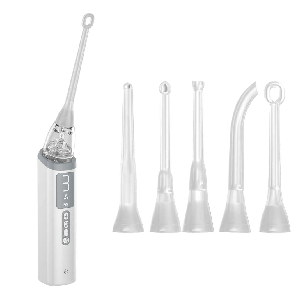 Milky white tonsil stone extractor oral cleaning tool kit for dental stone removal