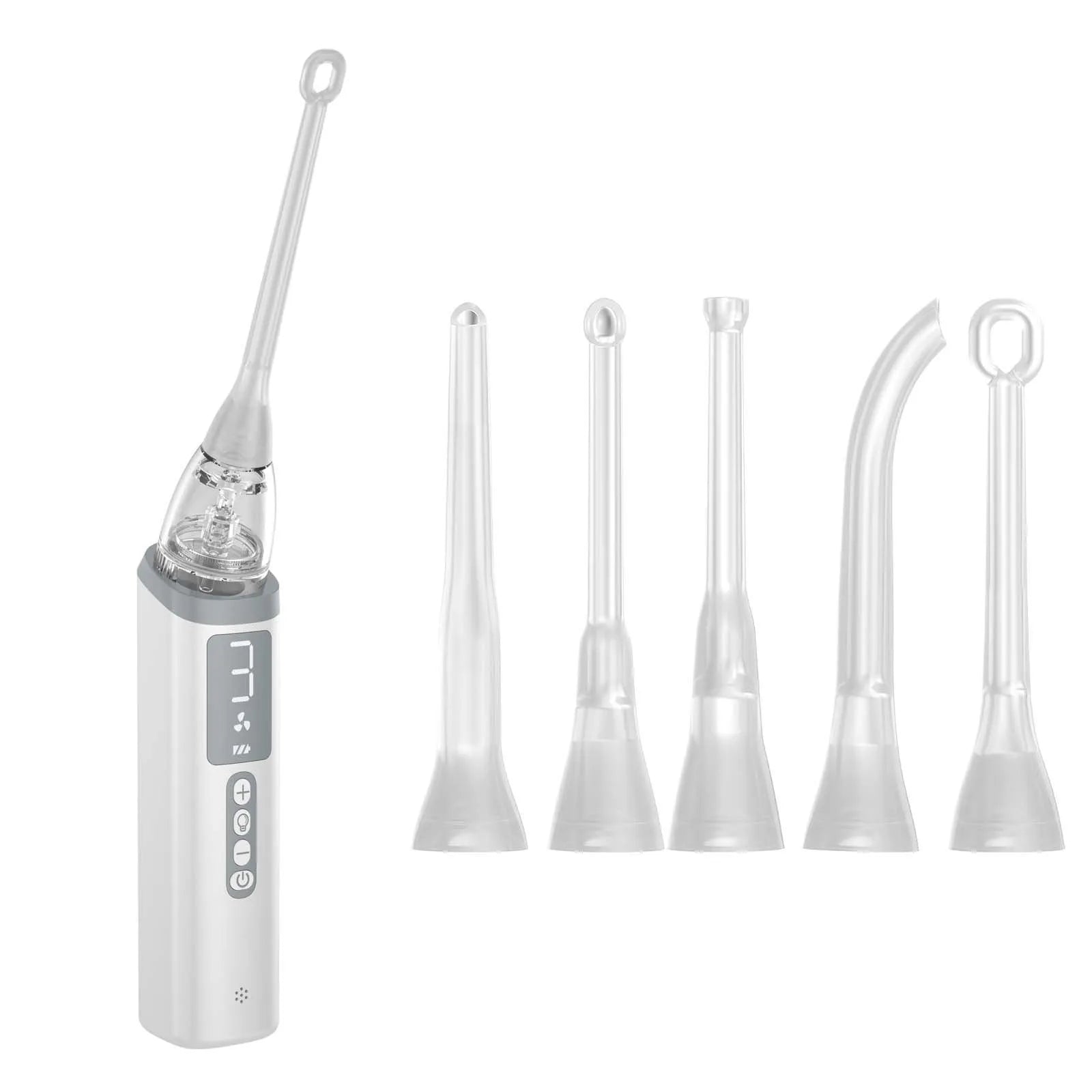 Milky white tonsil stone extractor oral cleaning tool kit for dental stone removal