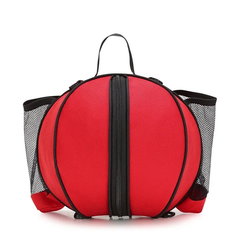 Black Oxford cloth basketball bag with a 9-litre capacity shown with both one-shoulder and two-shoulder strap options.