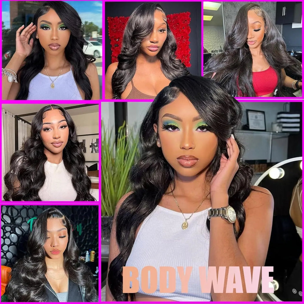 Black full-head wig with long, large curly waves and a lace mesh cap construction.