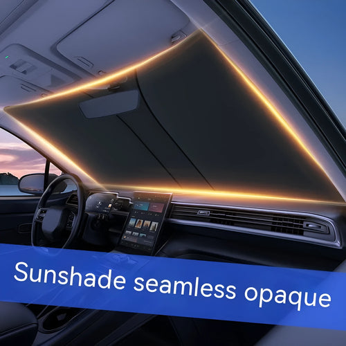 Car double ring front shield sun protection in titanium silver NC fabric for heat insulation