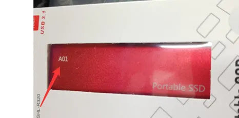 Metal shell mobile SSD expansion hard drive with ultra-thin design in red colour