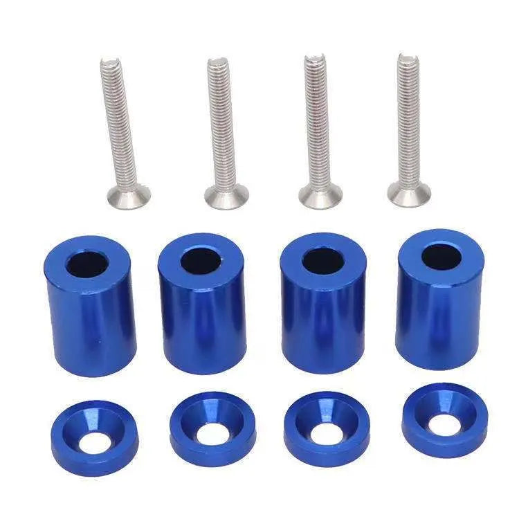Aluminium machine cover pad sheet kit with screws, nuts, washers in red, blue, black colours