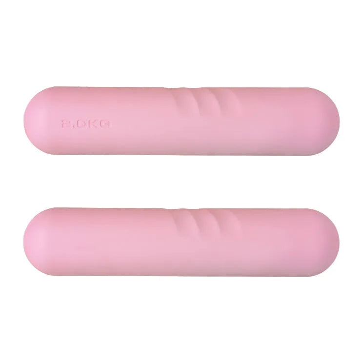 Silicone-edged hand-drawn dumbbell stick in various colours for fitness training