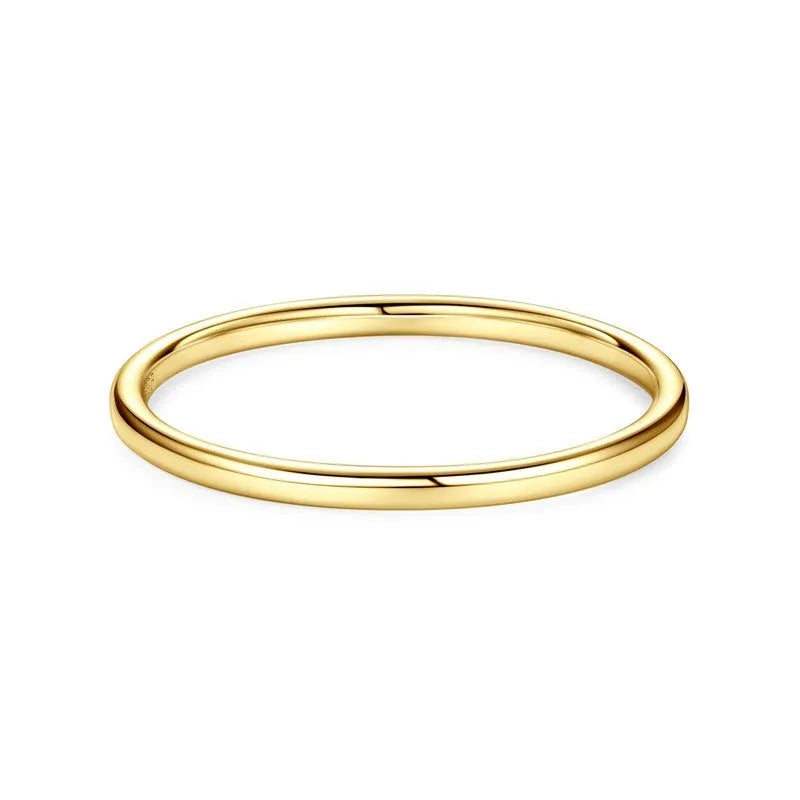 S925 sterling silver geometric round ring bracelet showing simple circular design elements