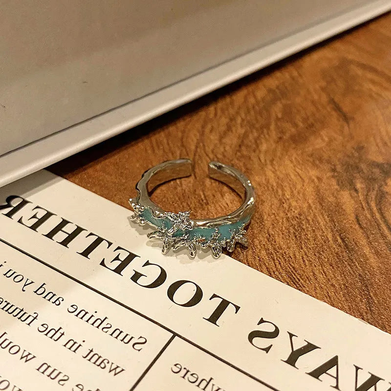 Copper women's ring featuring a creative Chinese butterfly design, available in multiple colours.