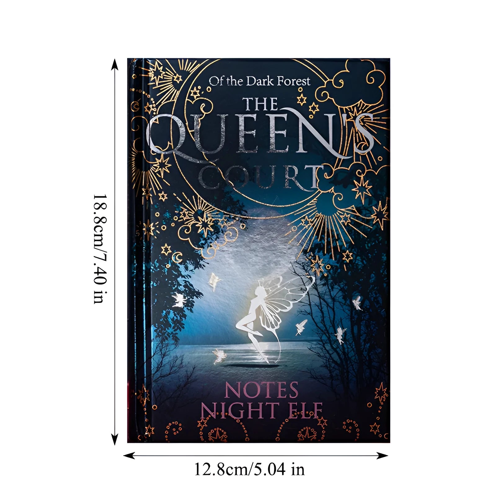 A5 luminous hardcover notebook with night elves artwork showing blue and purple colour options