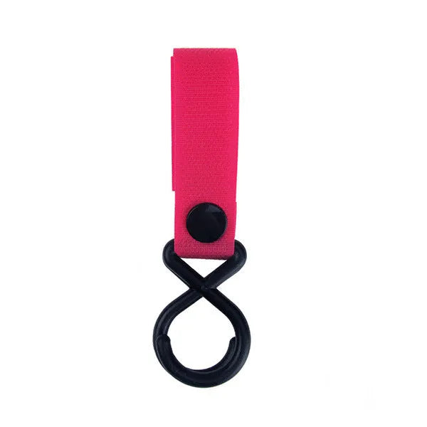 Nylon luggage velcro hook shown in multiple colour options including red, blue, green, and yellow variants