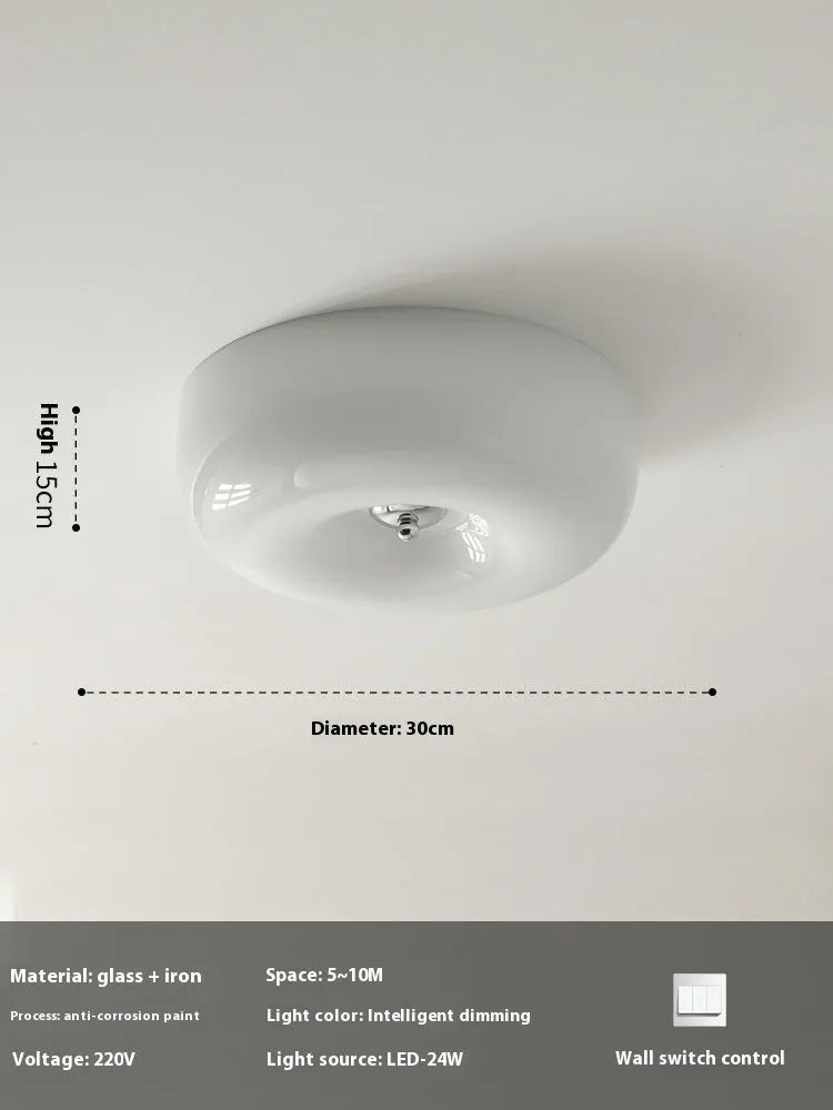 Cream coloured American style bedroom ceiling light with three colour temperature settings
