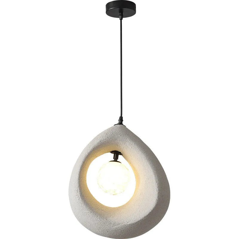 Modern retro pendant chandelier with cylindrical milk white lampshade