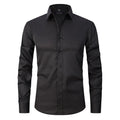 Men's long sleeve stretch work shirt in polyester, shown in a colour from the range of fifteen options.