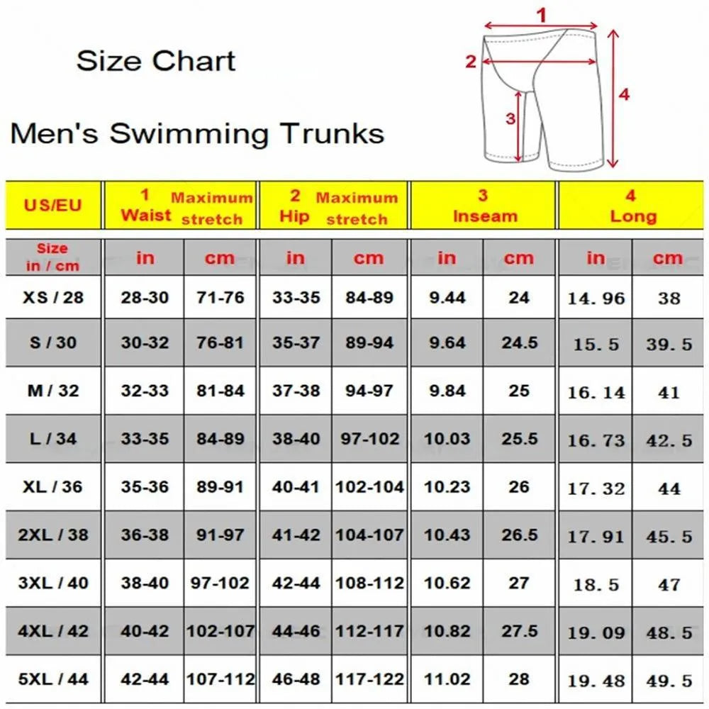 Men's Lycra swimming briefs in a pattern colour, showing the briefs style fit.