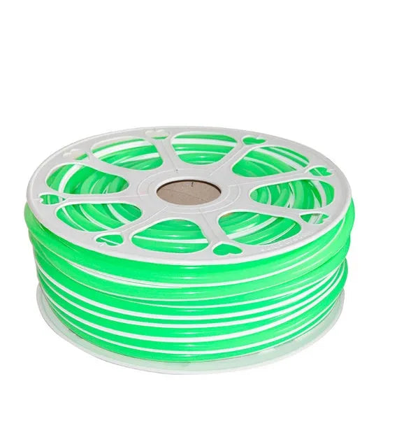 Flexible silicone neon light bar showing 8mm width and available in multiple colours on 50 metre roll