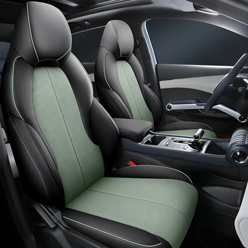 BYD Yuan PLUS custom car seat cushion cover in grey colour on vehicle seat