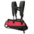 Multifunctional Oxford cloth pet backpack for dogs and cats in black with colour accents.